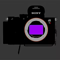 Sony a7 IV Mirrorless Digital Camera with Purple Sensor and Camera Body 3d model