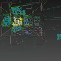 Aerial View Planning of Modern Residential Complex with High Rise Buildings and Green Spaces