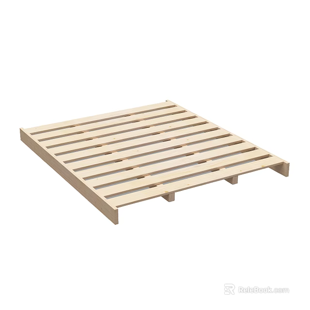 Sturdy Wooden Pallet With Flat Surface And Supportive Base For Storage 3d model 