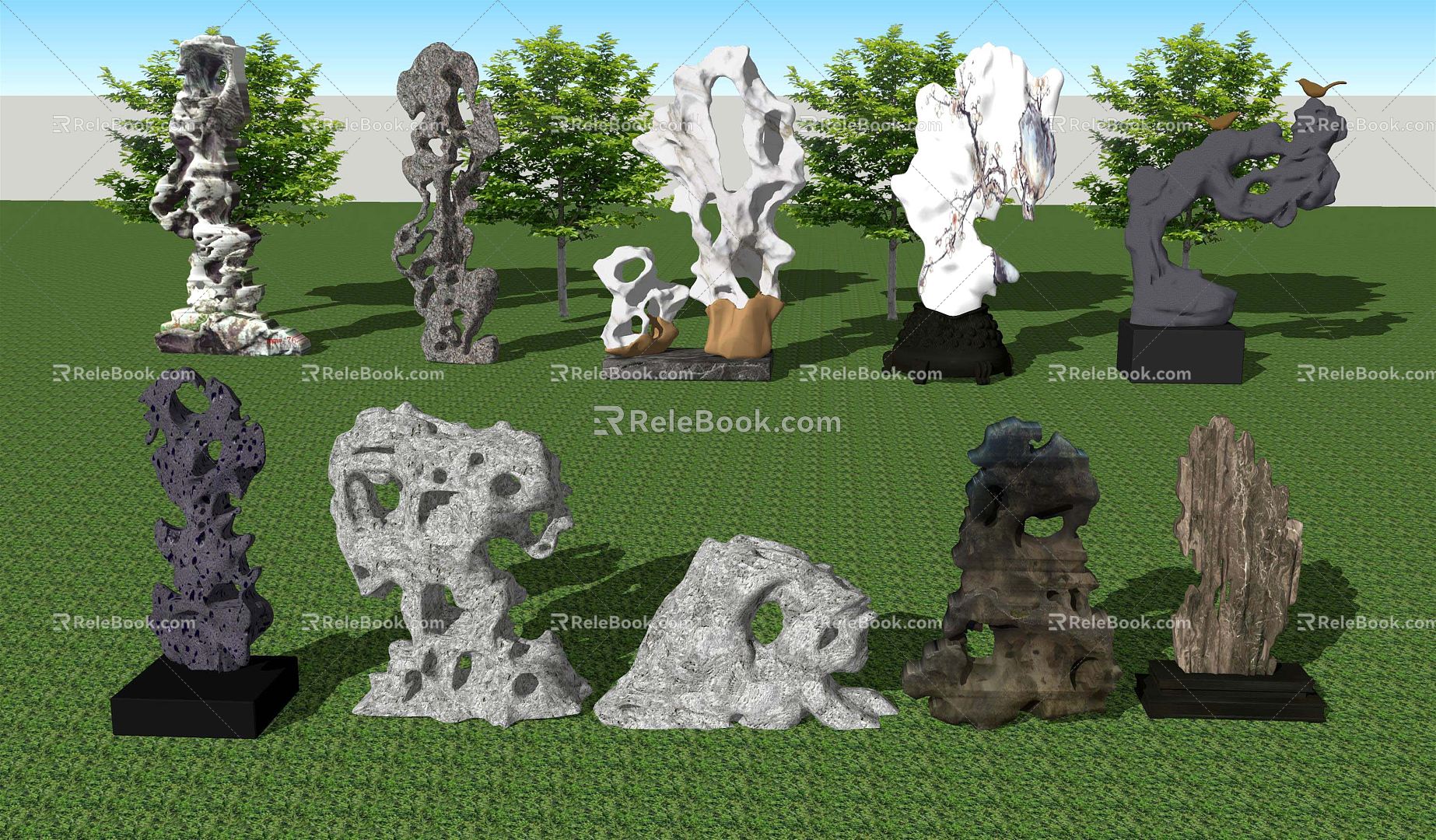 New Chinese Style Taihu Stone Courtyard Garden Taihu Stone Stone Ornaments model