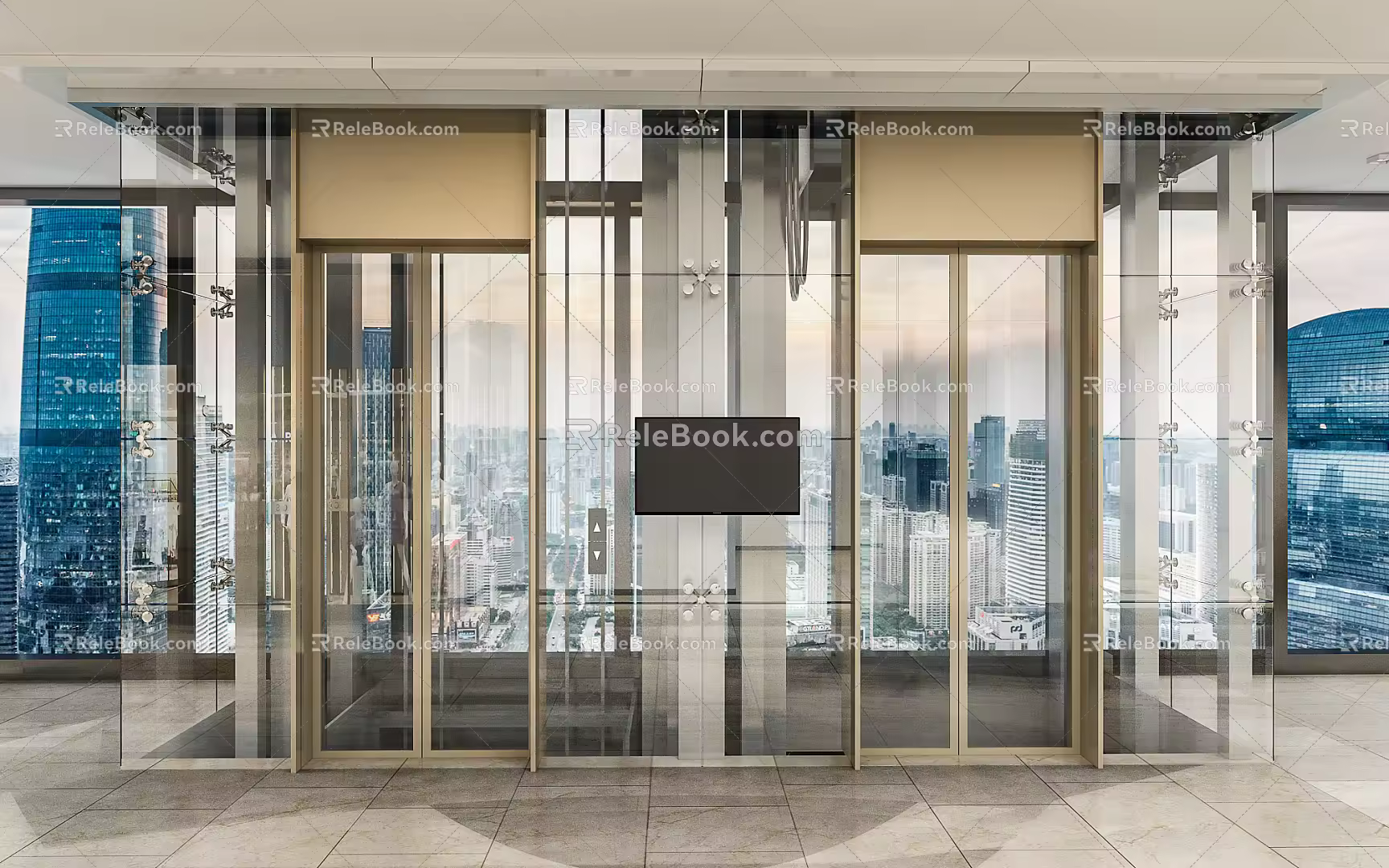Sightseeing Elevator Modern Elevator 3d model