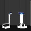 Smart Machines Self Service Kiosks With Interactive Touchscreen Displays In Modern Indoor Space