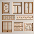 Chinese style lattice 3d model
