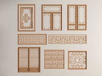 Chinese style lattice 3d model