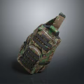 Camouflage Utility Backpack For Outdoor Use With Multiple Straps And Pockets