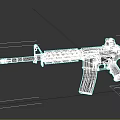 Black Tactical Rifle with Modern Design Barrel Magazine Handguard and Scope