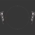 Black Geometric Structural Components With Hollow Triangle And Rectangle Design