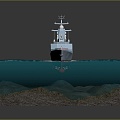 Modern Warship Ship Ship Warship 3d model