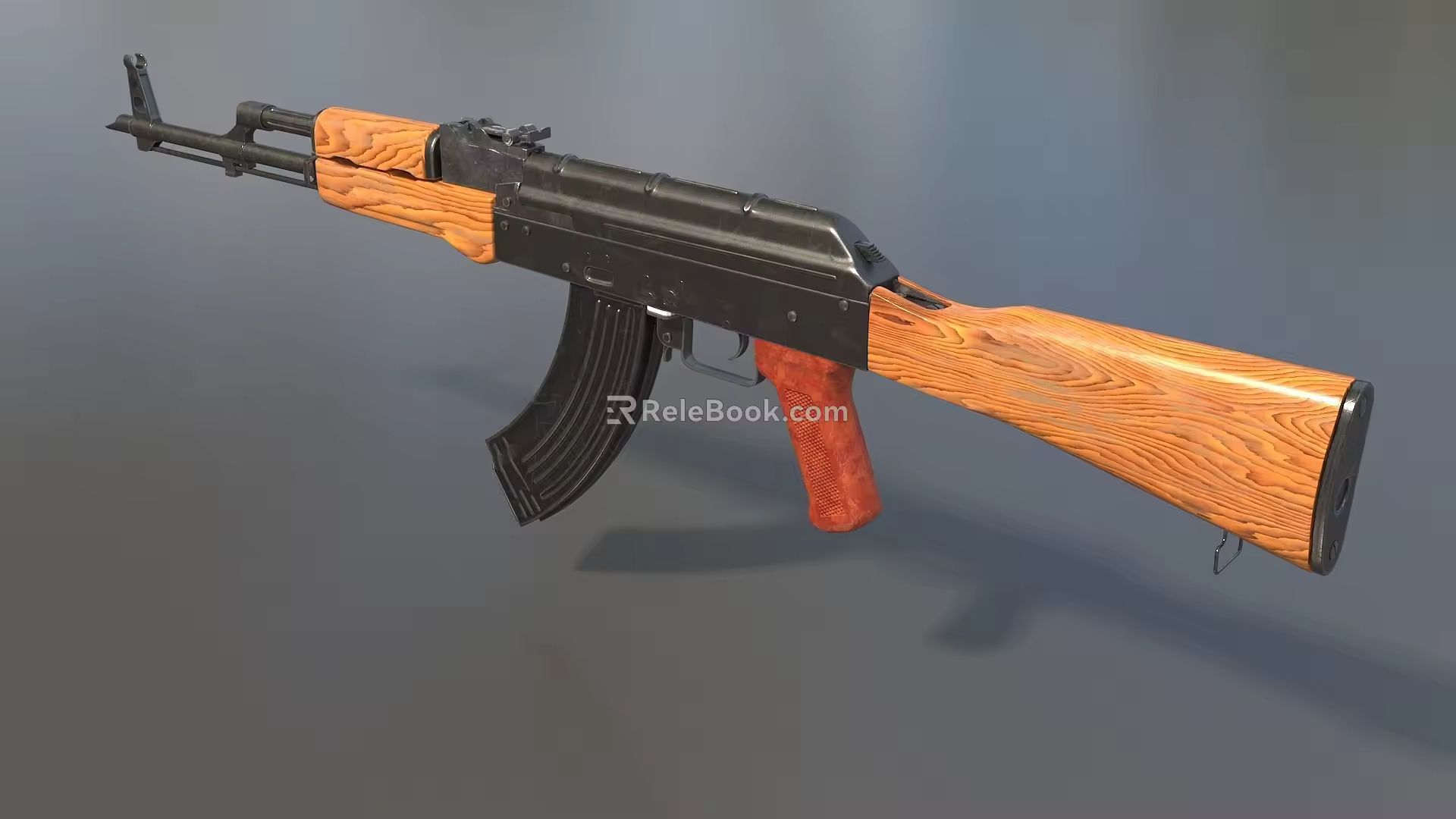 AK submachine gun machine gun machine gun semi-automatic rifle assault rifle firearms low face number low model simple model game sub-era film and television level 3d model