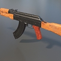 AK submachine gun machine gun machine gun semi-automatic rifle assault rifle firearms low face number low model simple model game sub-era film and television level 3d model