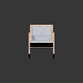 Comfortable Modern Wooden Rocking Chair With Light Gray Cushion And Armrest Design