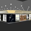 RICH MONT Exhibition Booth With Watch Displays Geometric Patterns And Display Cabinets
