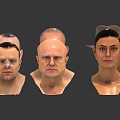 Collection Of Men's Head Models With Diverse Hairstyles And Facial Features