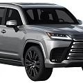 Lexus Silver SUV Exterior With Modern Design Front Rear And Top Views
