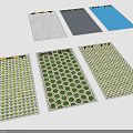 Parking Lot Surface Materials Featuring Different Patterns And Color Choices For Design 3d model