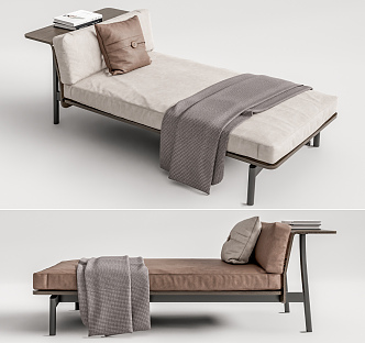 Modern Bed End Stool Chaise 3d model