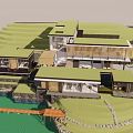 Modern Waterfront Detached Villa With Glass Facade Lush Lawn And Water View