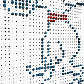 White Background Wall With Snoopy Pixel Art Yellow Crown And Red Bow Tie