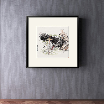 New Chinese abstract painting 3d model