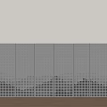 Modern Perforated Panel Background Wall 3d model
