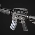 Modern Military Tactical Rifle With Detachable Magazine Barrel Grip And Sight