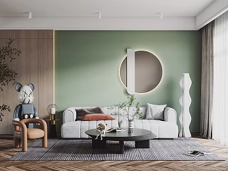 modern living room 3d model
