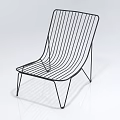 Stylish Black Metal Leisure Chair Featuring Sleek Lines Modern Minimalist Design