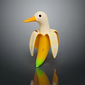 Creative Modern Decorative Ornament Set With Duck Shape Banana Peel Design