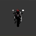 Sporty Suzuki Motorcycle With White Body Red Accents And Black Seat