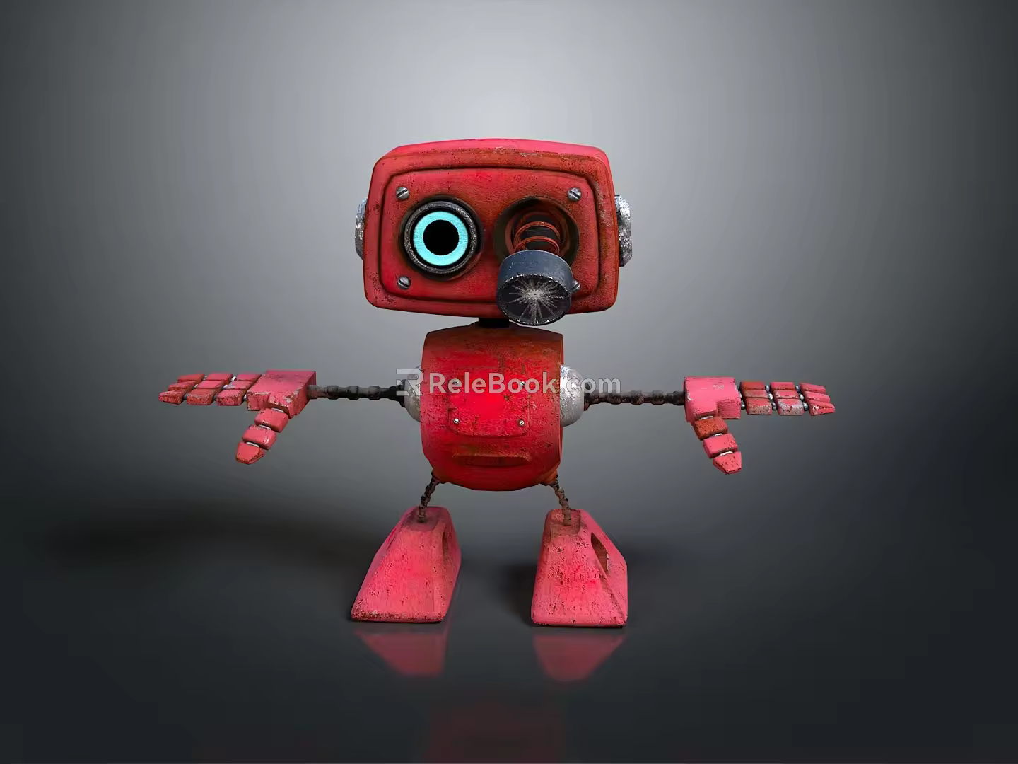 Robot Assistant Small Robot Butler Robot Butler Figure Game Figure 3d model