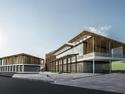 Modern Rural Self Built House Featuring Wooden Structure Glass Facade And Open Terrace 3d model