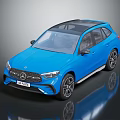 Blue Mercedes SUV Featuring Panoramic Sunroof Sporty Wheels And Modern Design
