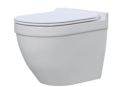 Modern White Toilet With Sleek And Simple Design For Contemporary Bathroom 3d model