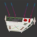High Speed WiFi Router With Multiple Red Antennas Digital Display And White Design