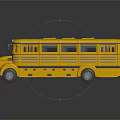 Modern School Bus 3d model