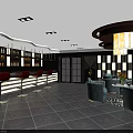 Elegant Restaurant Interior With Red Bar Stools Wine Racks Chandelier And Green Sofas