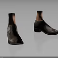 Men's Brown Leather Dress Shoes With Classic Slip On Design And Metal Buckle