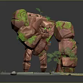 Modern Game The Monster of the Colors Stone Man Puppet Watcher 3d model