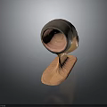 Detailed Biological Organism With Spiral Shell Muscular Inner Texture And Sturdy Base
