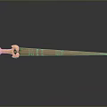 Long Sword With Golden Hilt Metallic Blade And Reflection On Dark Background