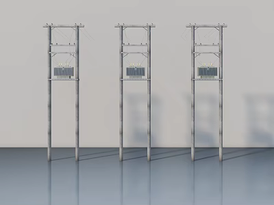 Three Modern Swing Doors With Metal Frame And Glass Panel Design 3d model