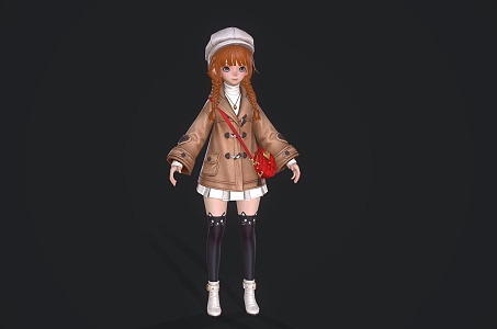 Cute Little Girl Little Lori game characters 3d model