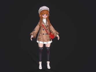 Cute Little Girl Little Lori game characters 3d model