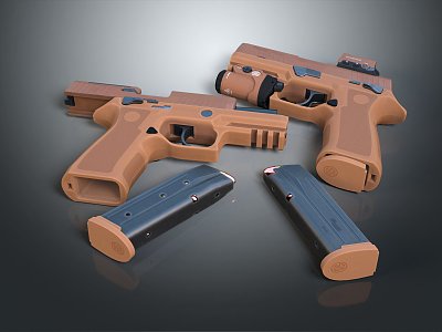 modern pistol semi-automatic pistol automatic pistol modern weapon hot weapon hot weapon 3d model