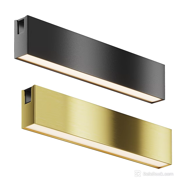 Modern Black and Gold Downlights and Spotlights With Sleek Design for Indoor Lighting 3d model 