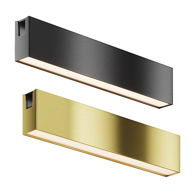 Modern Black and Gold Downlights and Spotlights With Sleek Design for Indoor Lighting 3d model