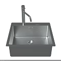 Stainless Steel Kitchen Sink With Modern Chrome Faucet And Sleek Design