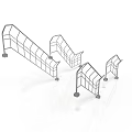 Open Metal Frame Structures In Various Shapes With Support Legs For Scene Construction