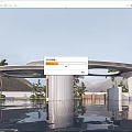 Modern Gate Community Gate Landscape Gate Entrance Gate Alien Gate 3d model