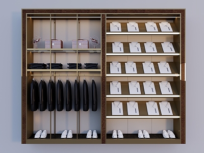 Men's Suit Display Cabinet model